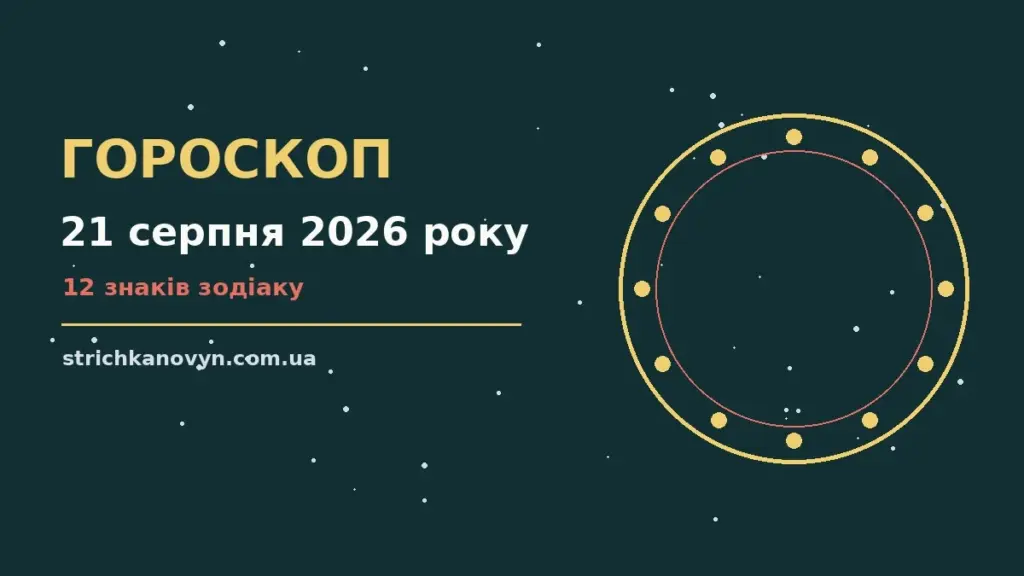Гороскоп на 21 серпня 2026 року: можливості цього дня про шанси та застереження