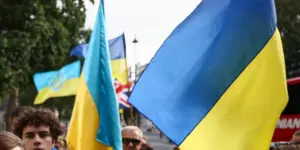 Будівля на проспекті князя Гедиміна у Вільнюсі, з якої було зірвано український прапор